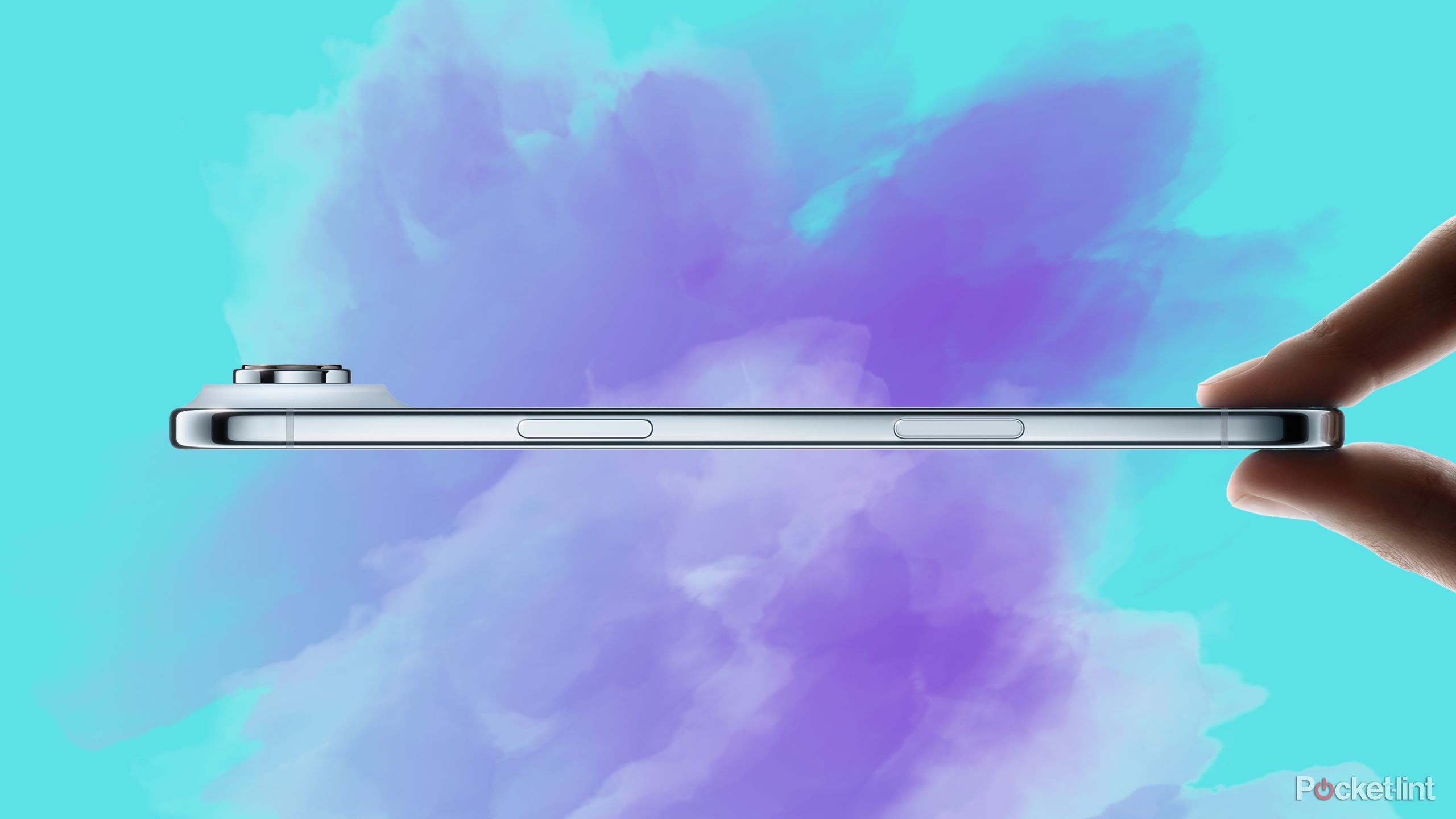 A side view of the iPhone Air.