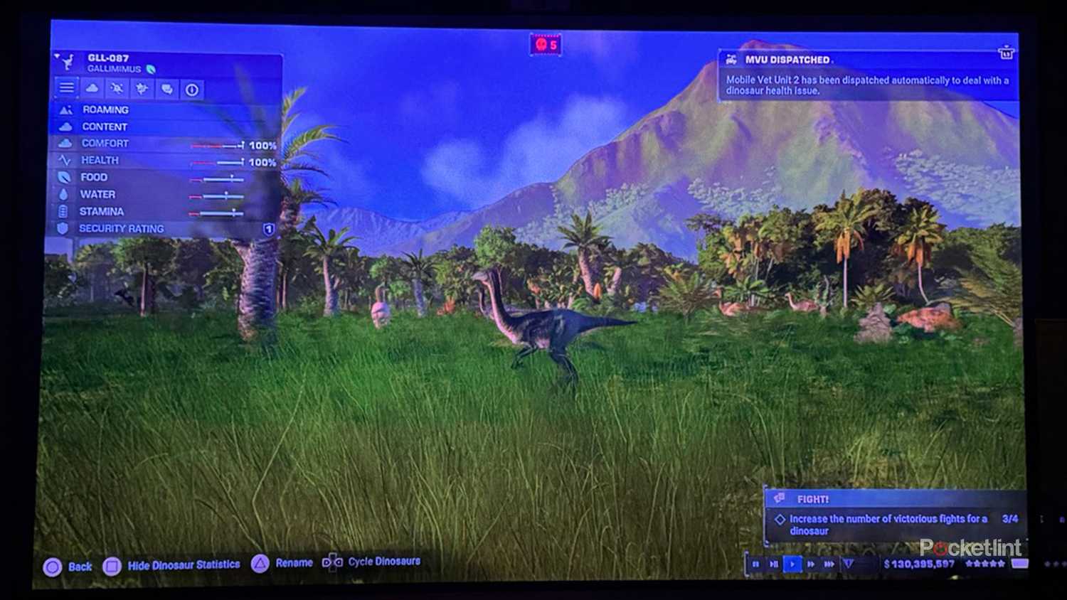 Jurassic World 2 on PS5 on Valerion projector
