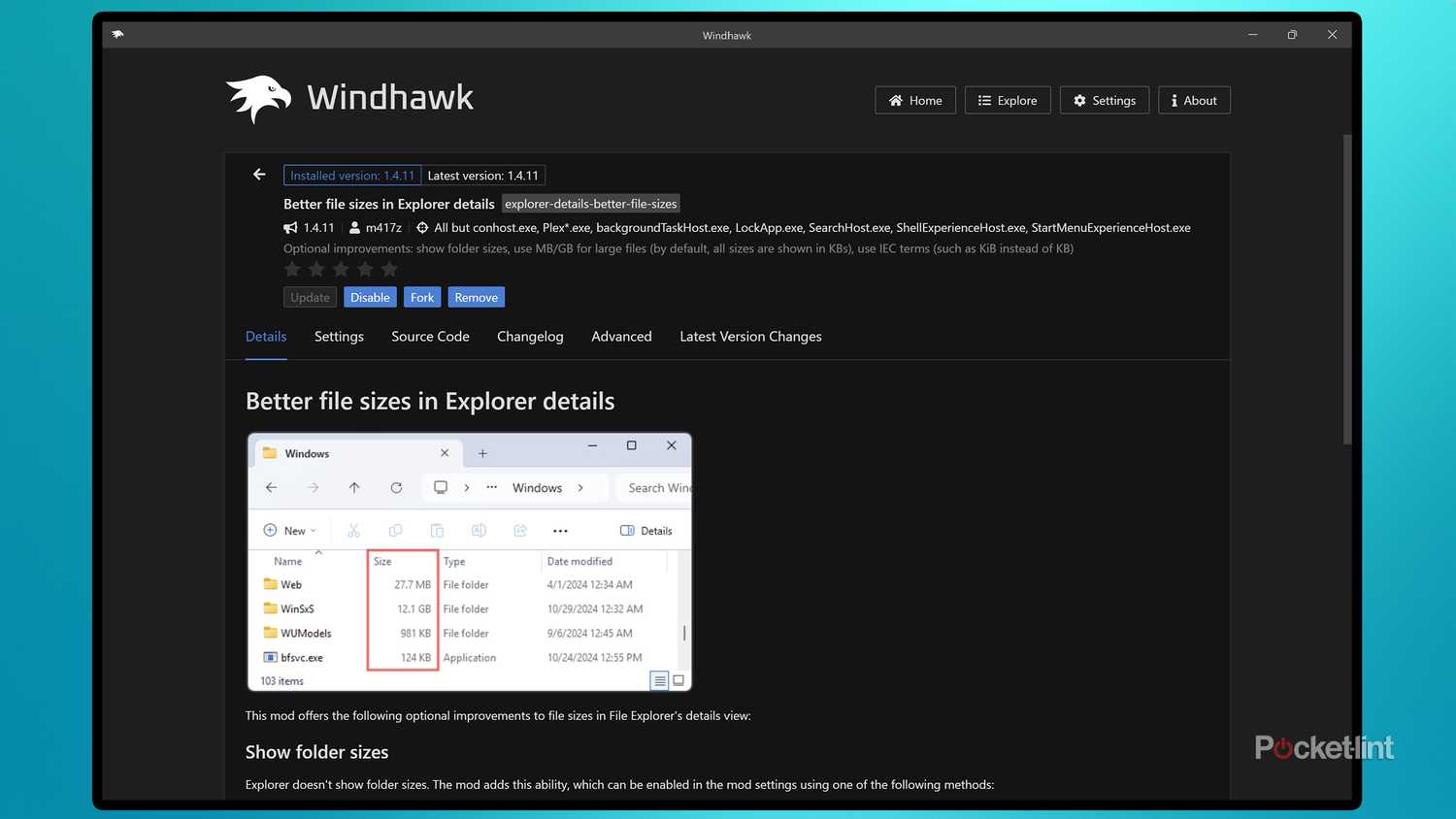 Windhawk file explorer.