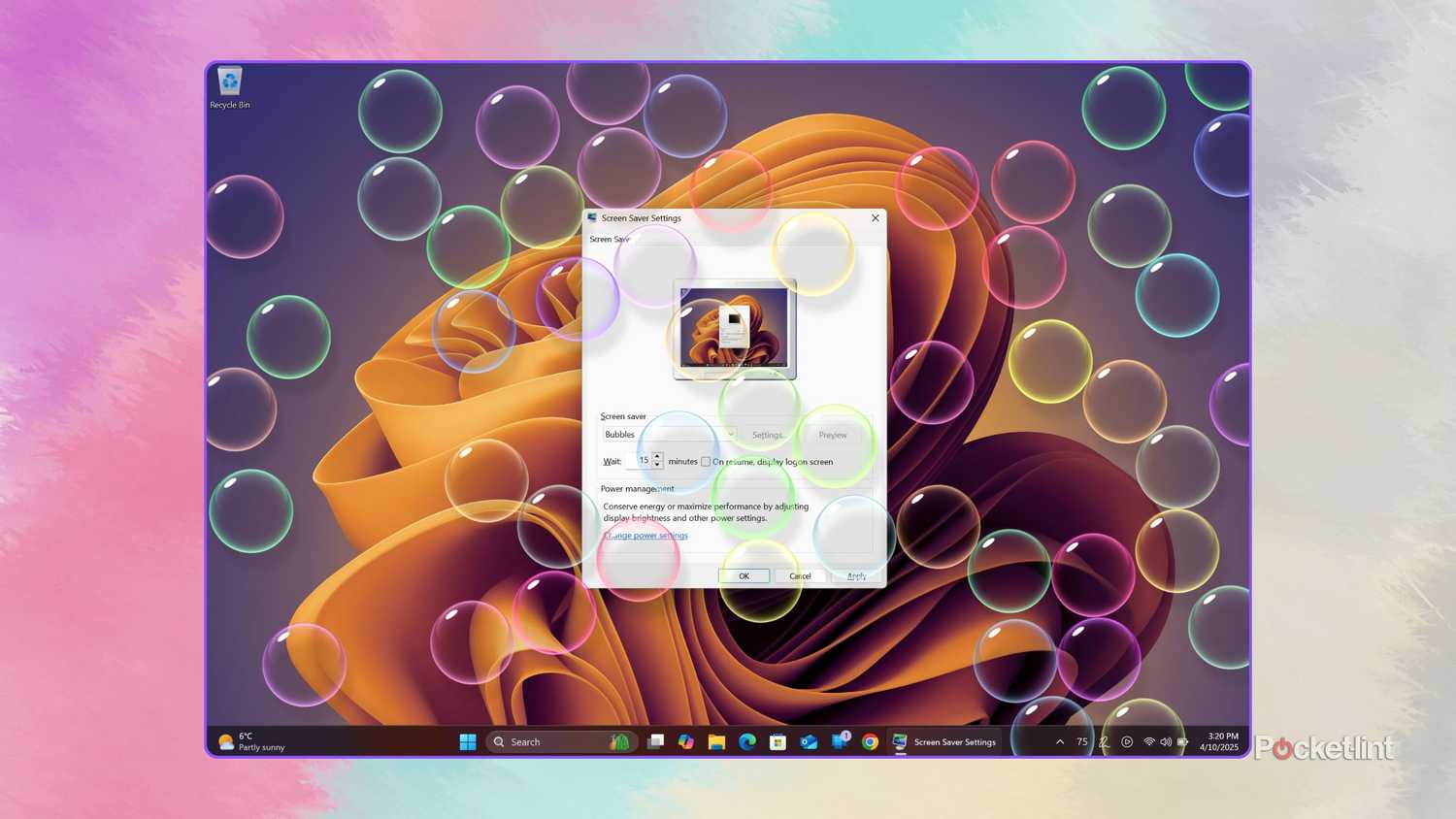 Windows 11 configure screensaver screenshot