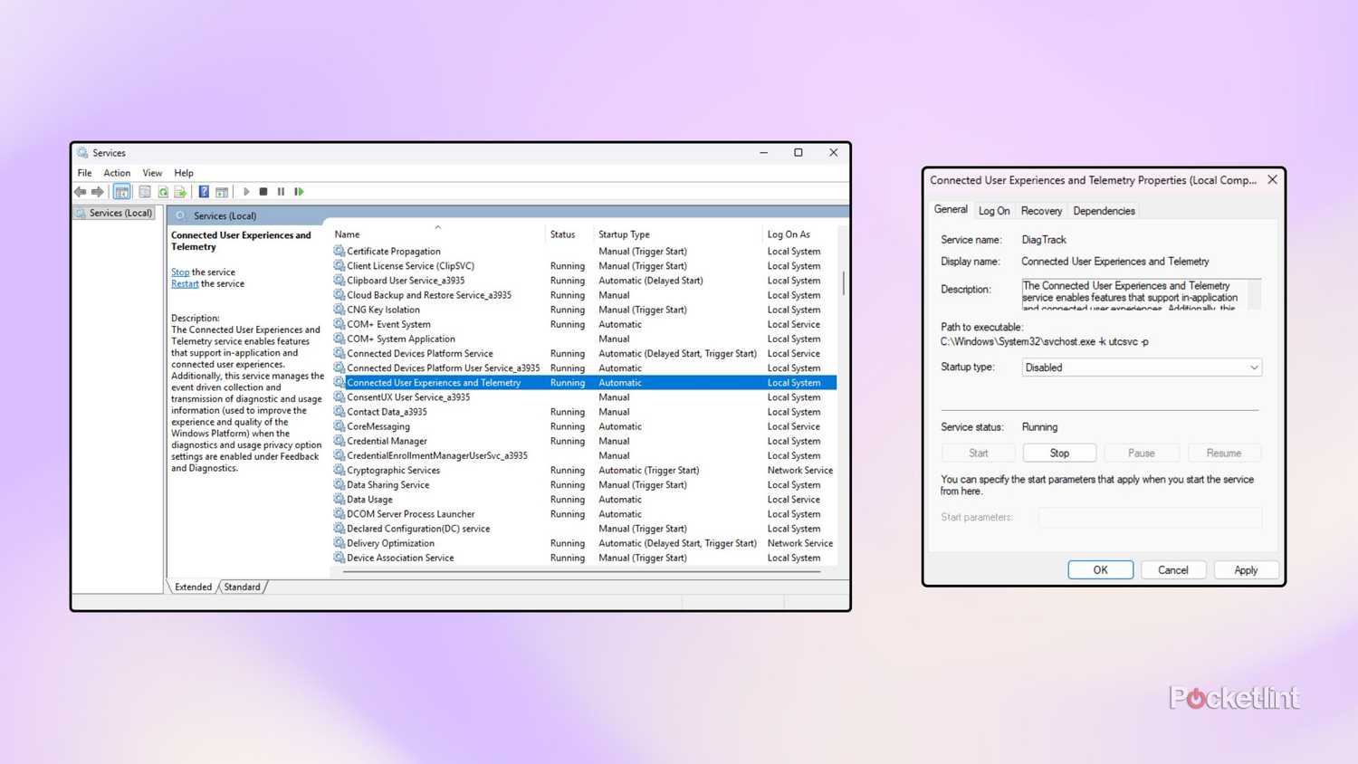 Windows 11 Services screenshots
