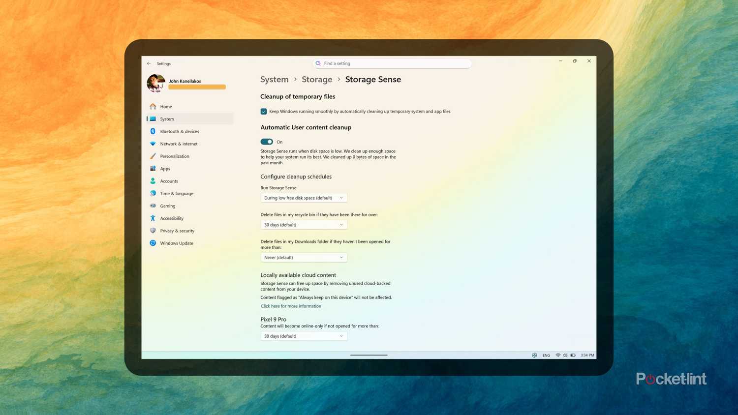 Windows 11 Storage Sense screenshot