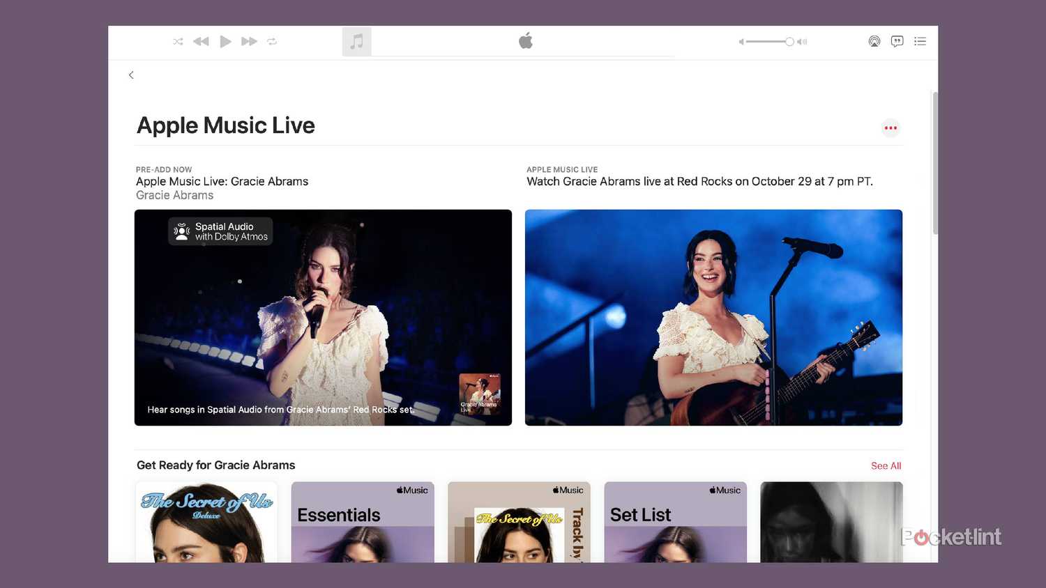 apple music live gracie abrams