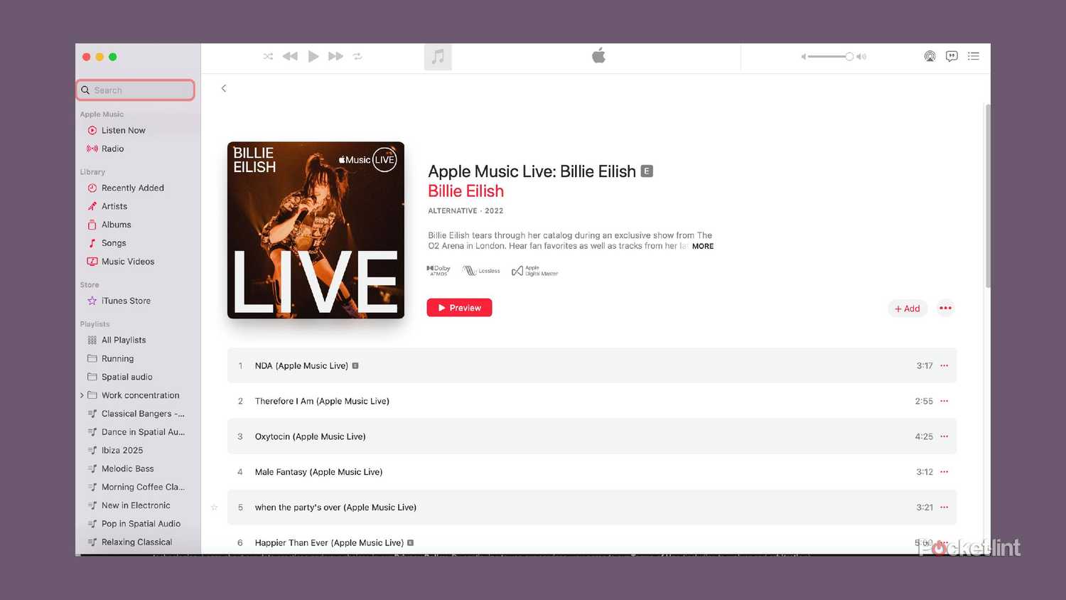 apple music live billie eilish