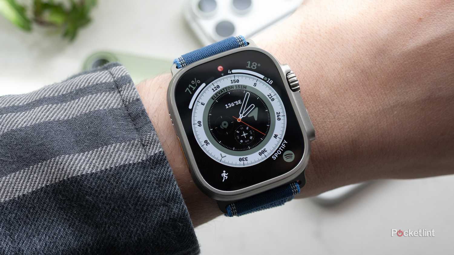 The Apple Watch Ultra on someone's arm
