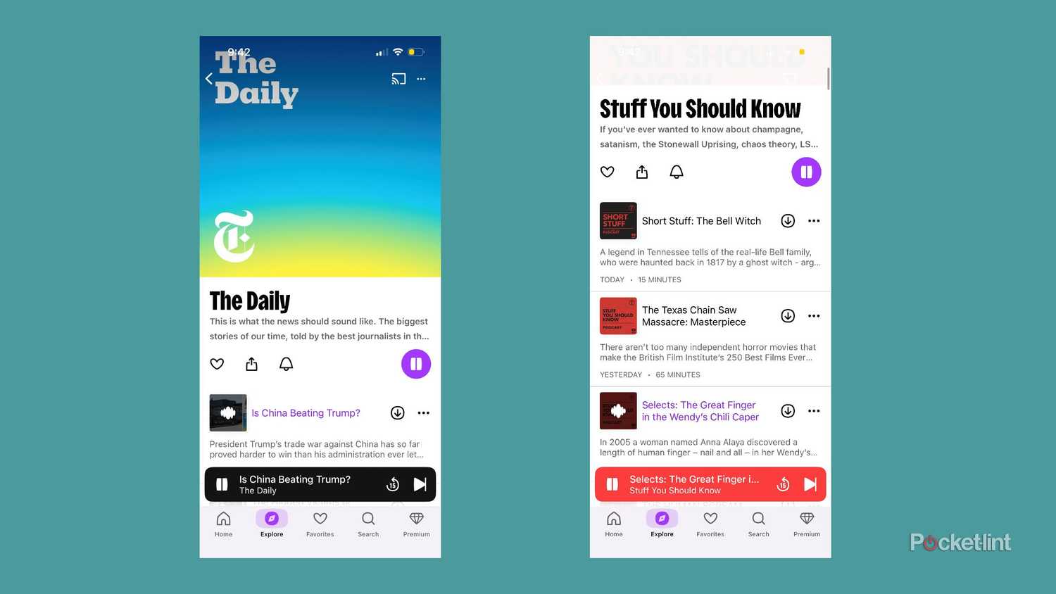Two Deezer podcasts. 