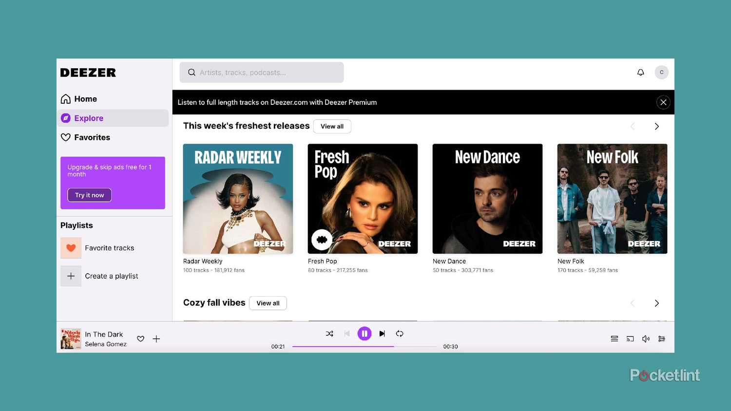 Deezer desktop version. 