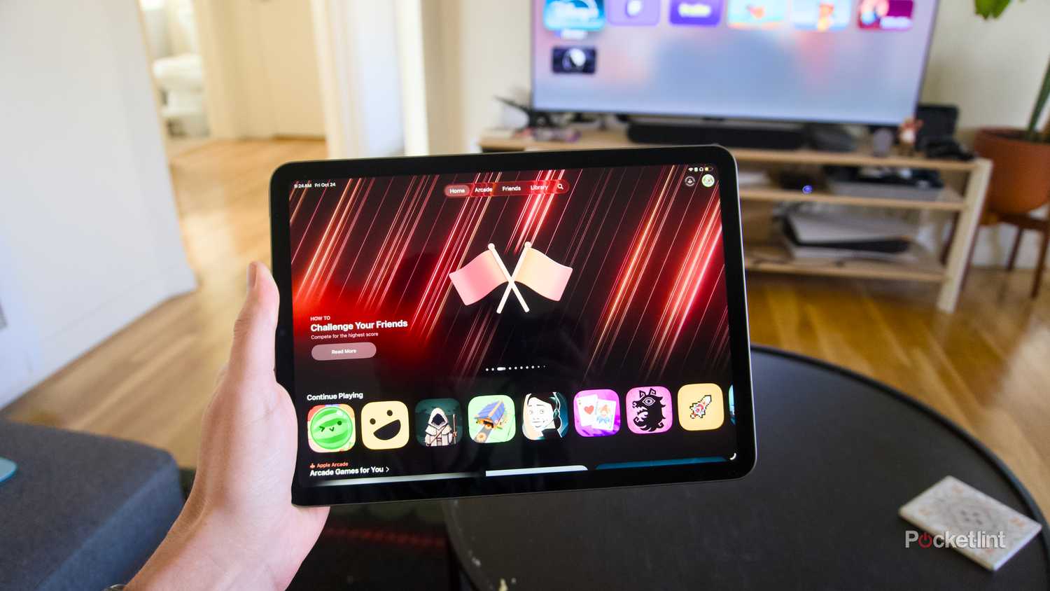 An iPad running the Games app from iPadOS 26.