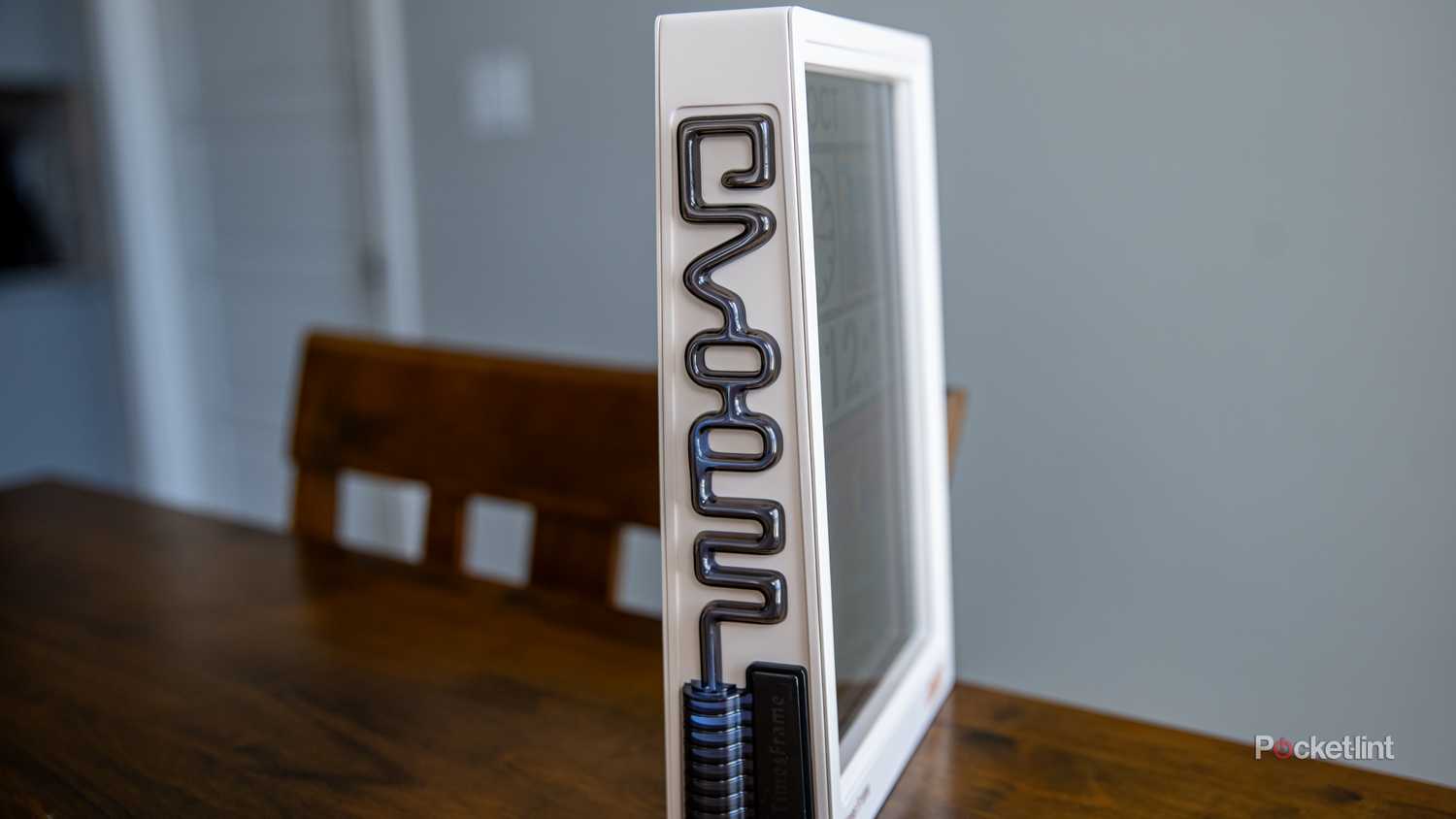 A still photo of the light-up side of the Divoo Times Frame.