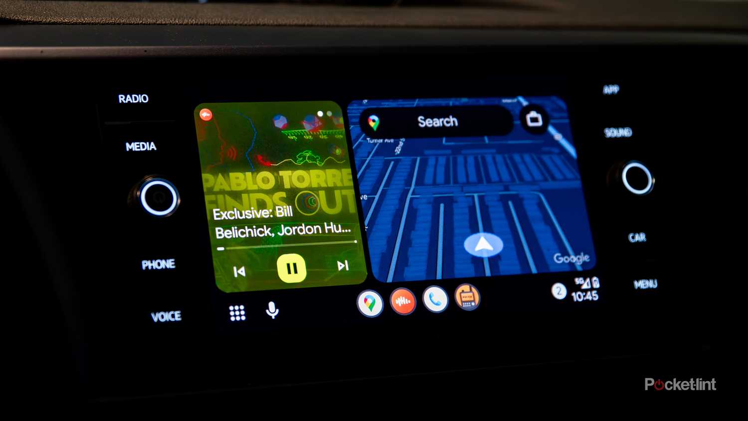 Android Auto 홈 화면의 스틸 사진