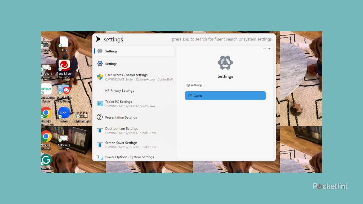 fluent search settings