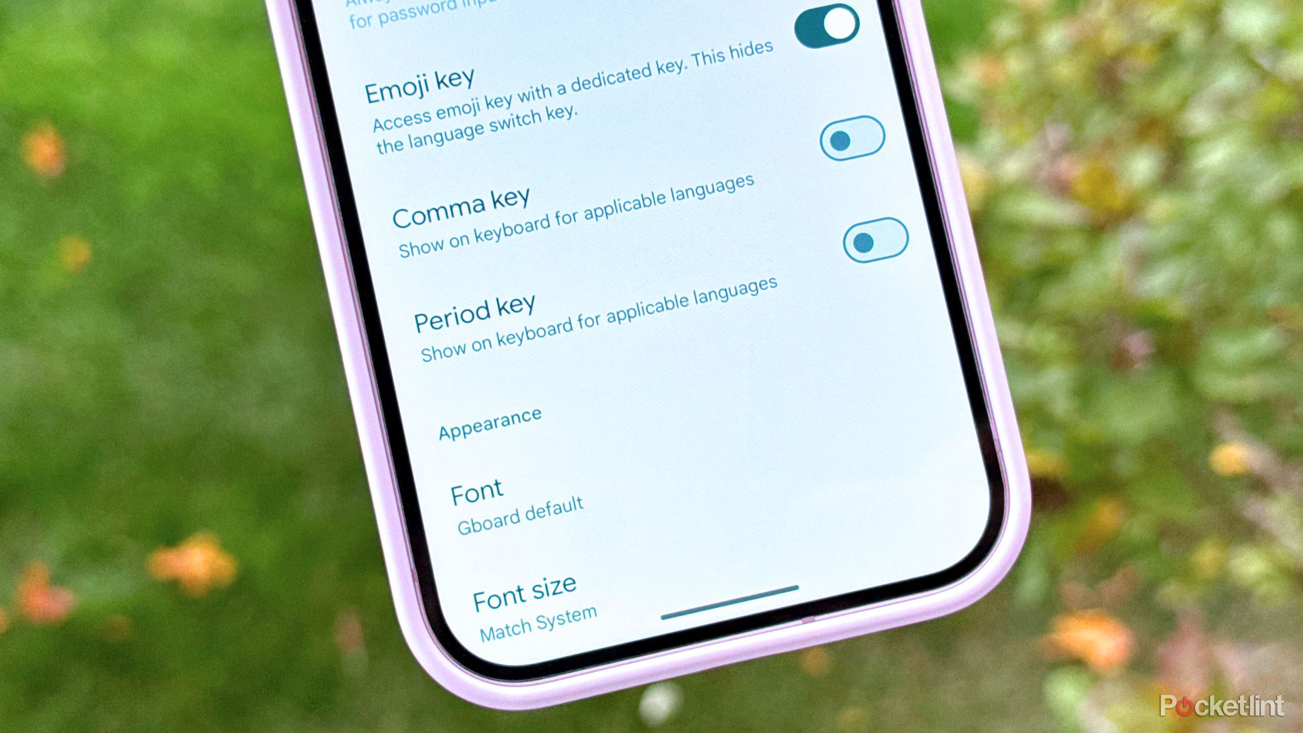 Gboard’s new Android update ditches the period and comma keys