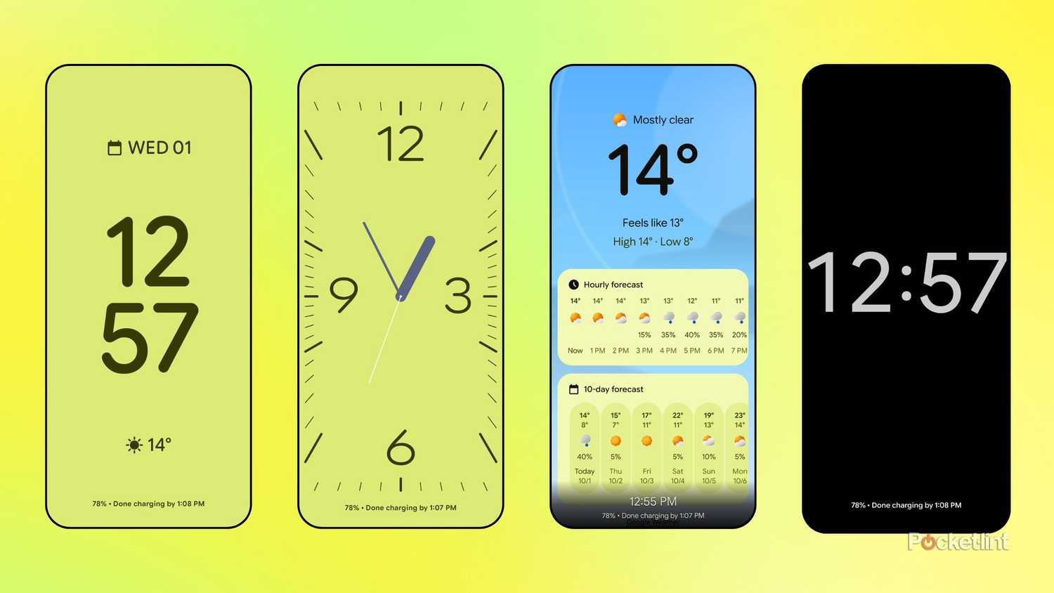 Google Pixel 10 screen saver screenshots