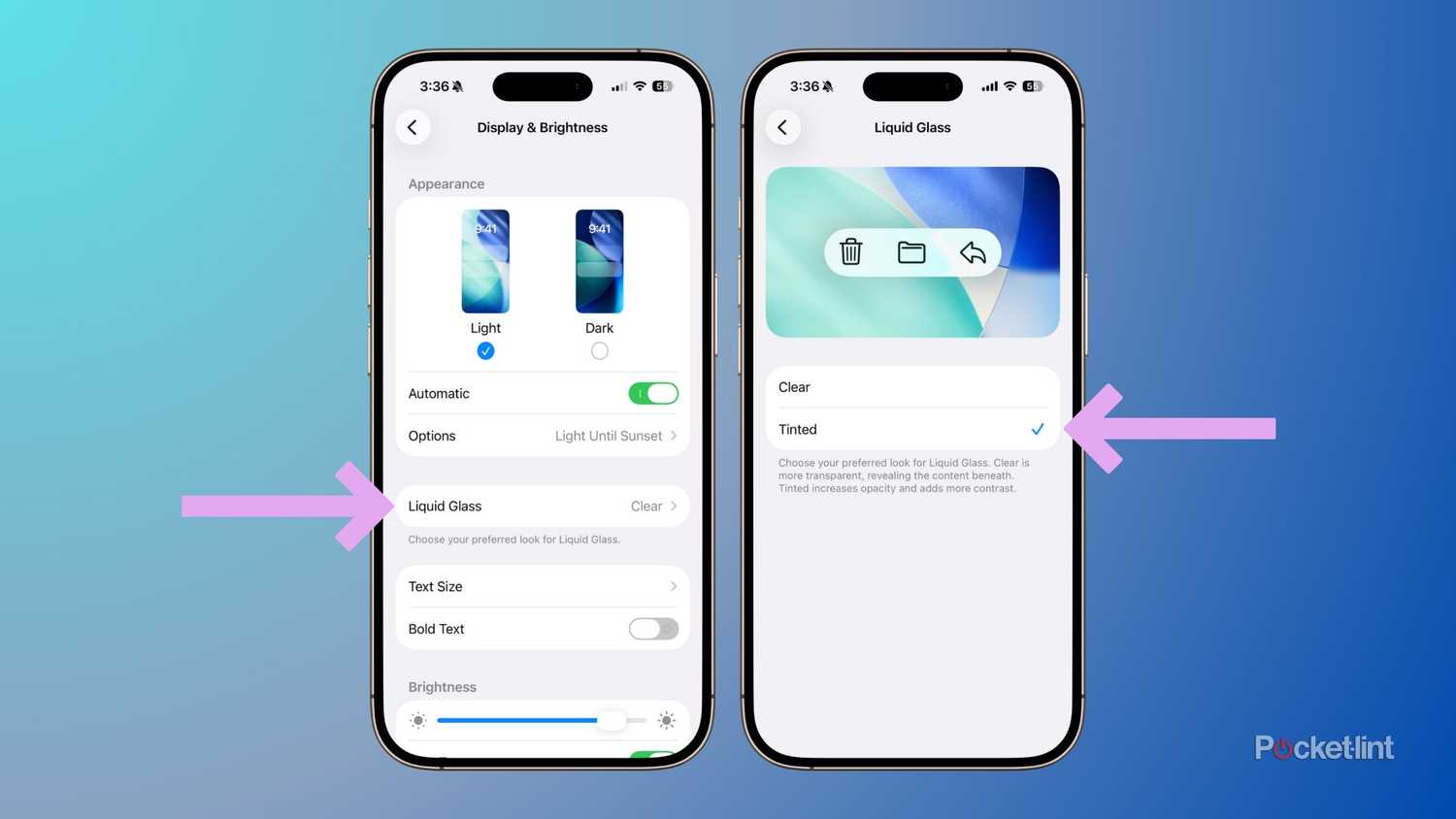 How to get tinted Liquid Glass. 