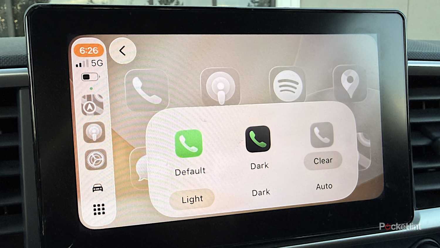 Changing icon and interface appearances in iOS 26 CarPlay.