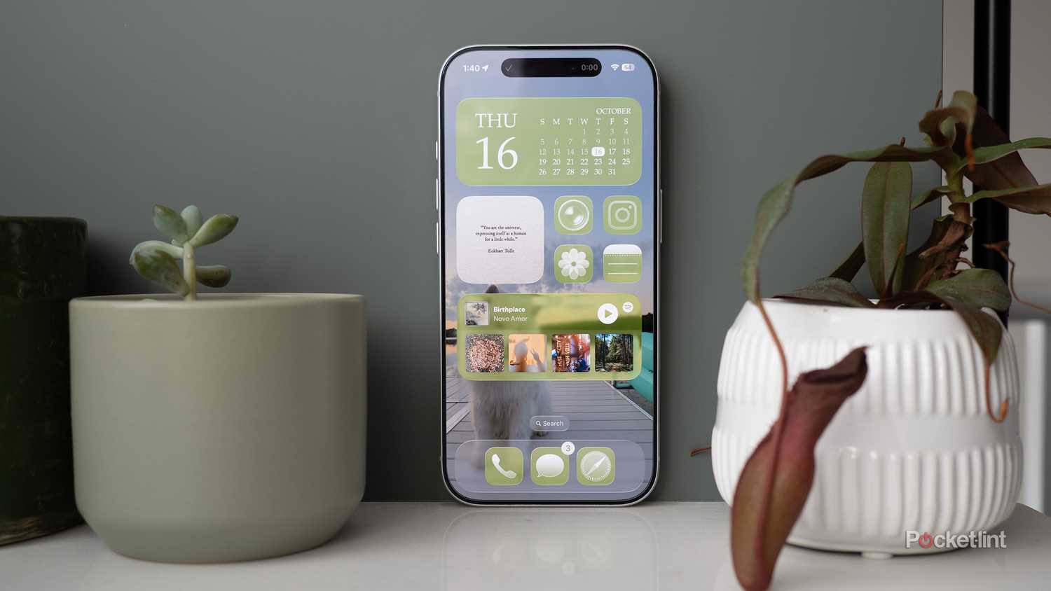 The iPhone 17 Pro with a cool background