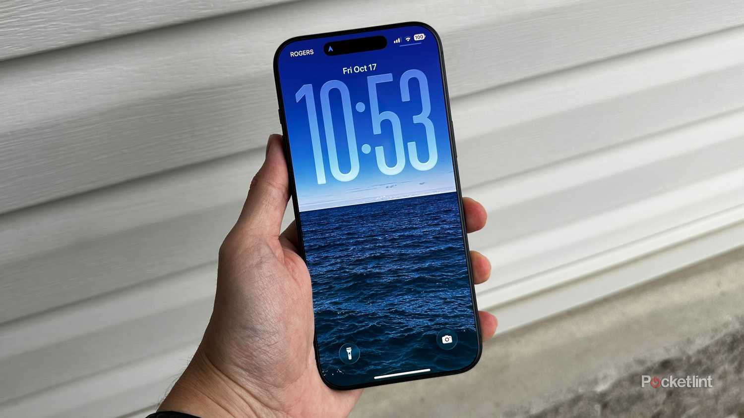 The iPhone 17 Pro Max being held 