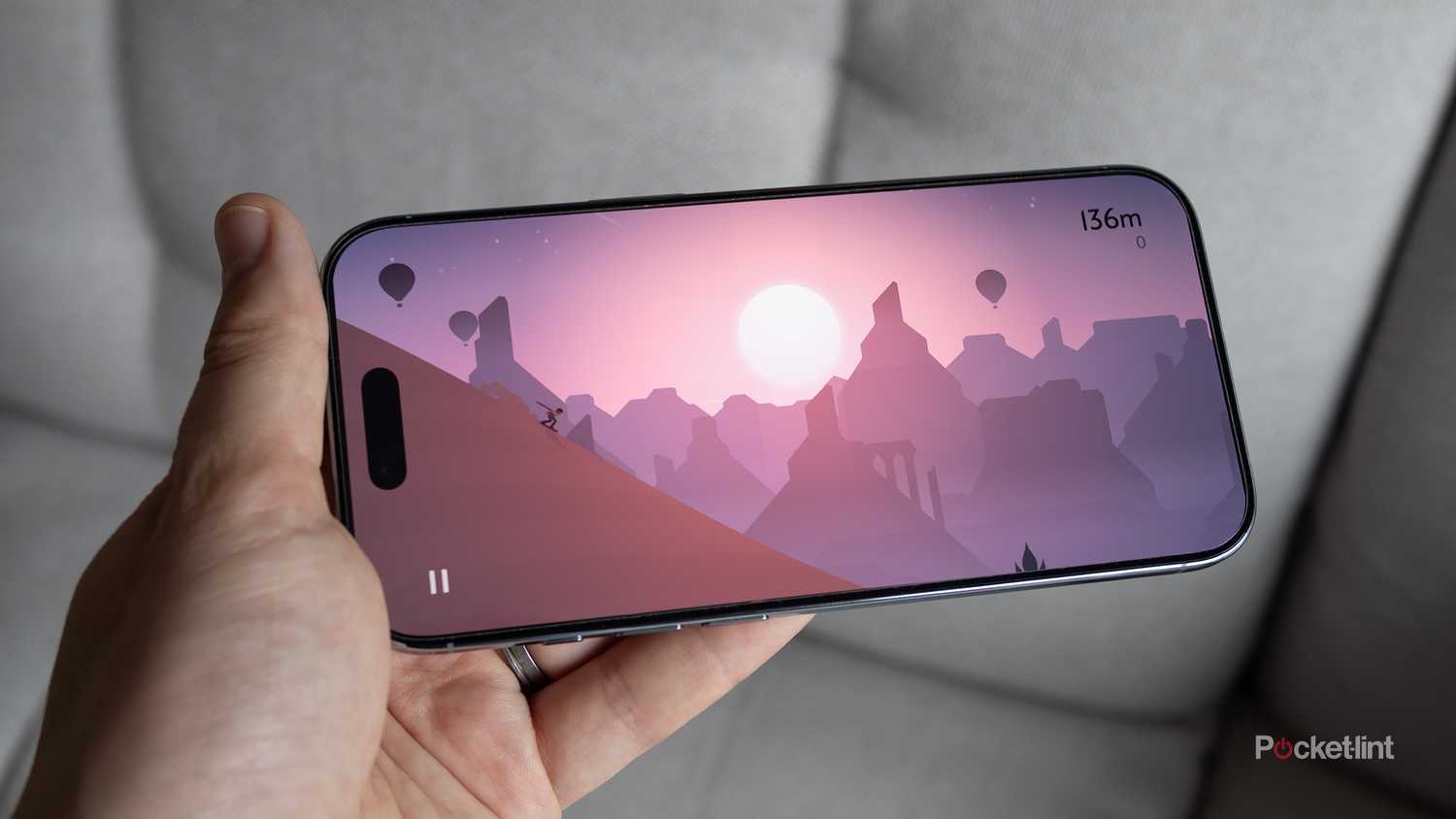 The iPhoen Air with Alto's Adventure running on it 