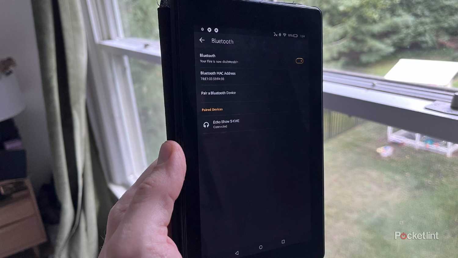 Bluetooth settings on a Kindle 