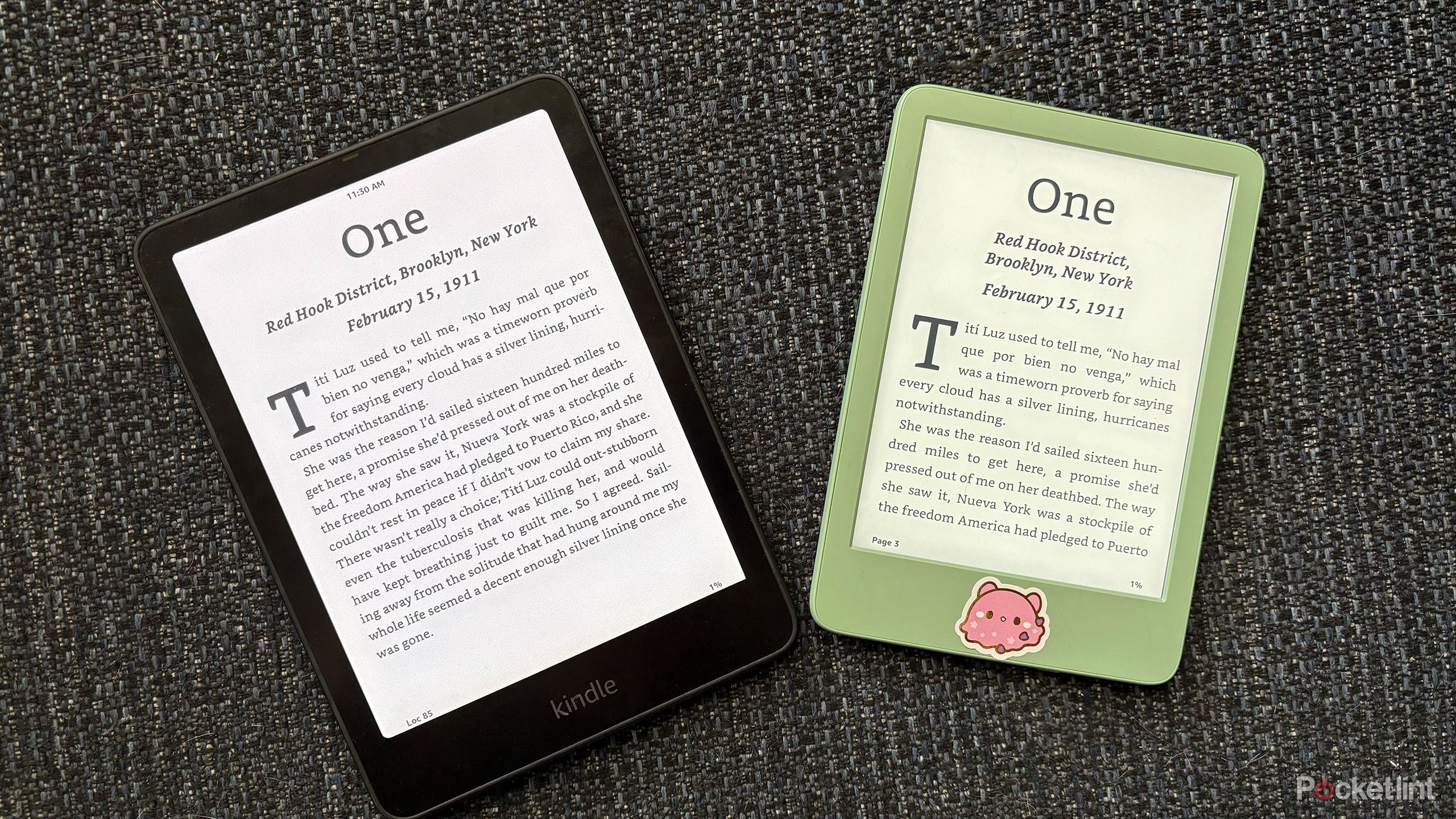 Comparing Kindle screens