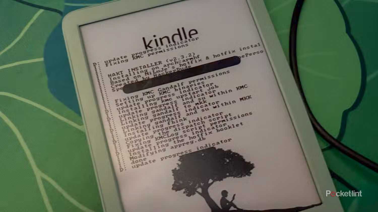 A Kindle being Jailbroken 