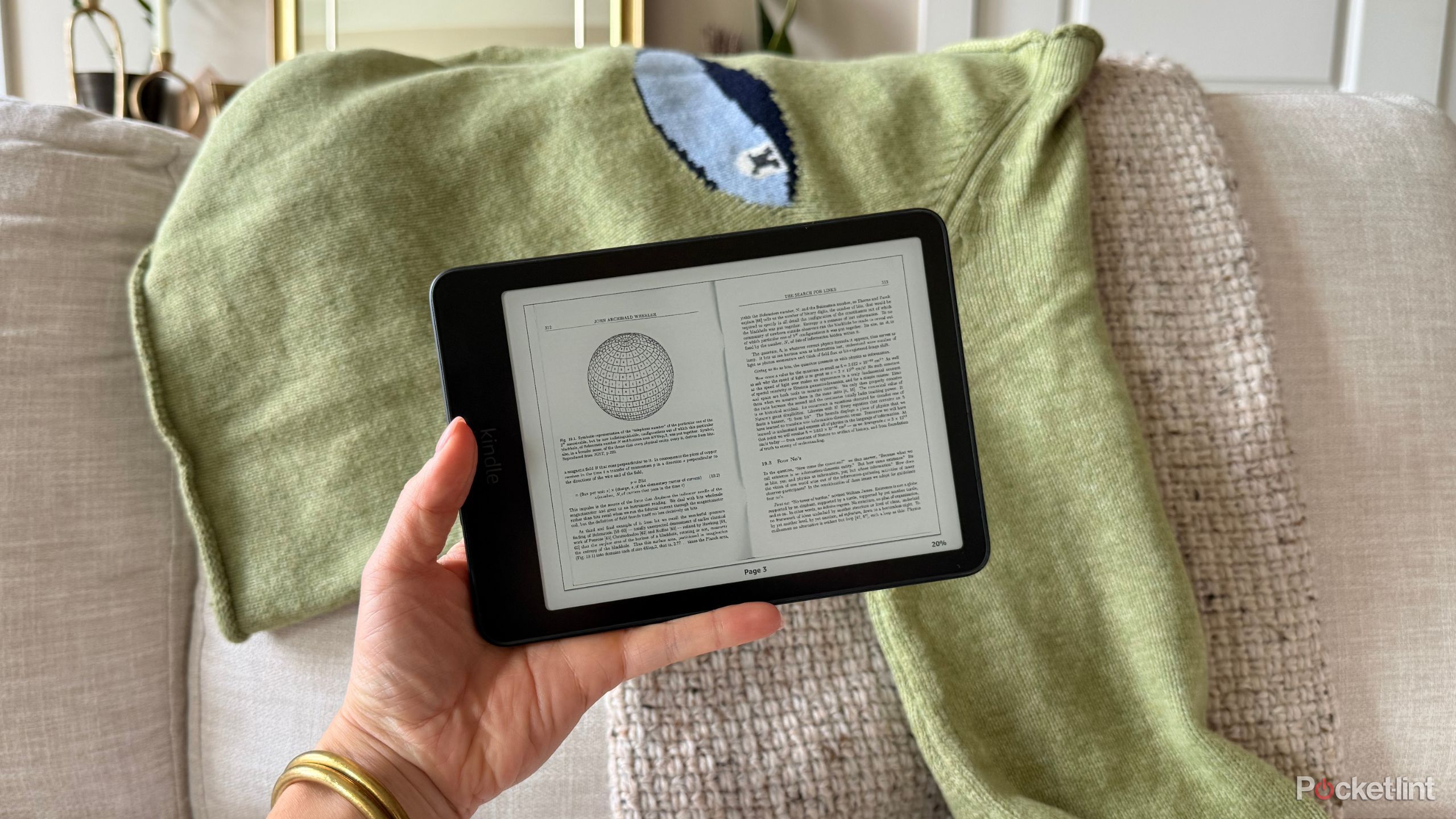 Reading a chart on Kindle. 