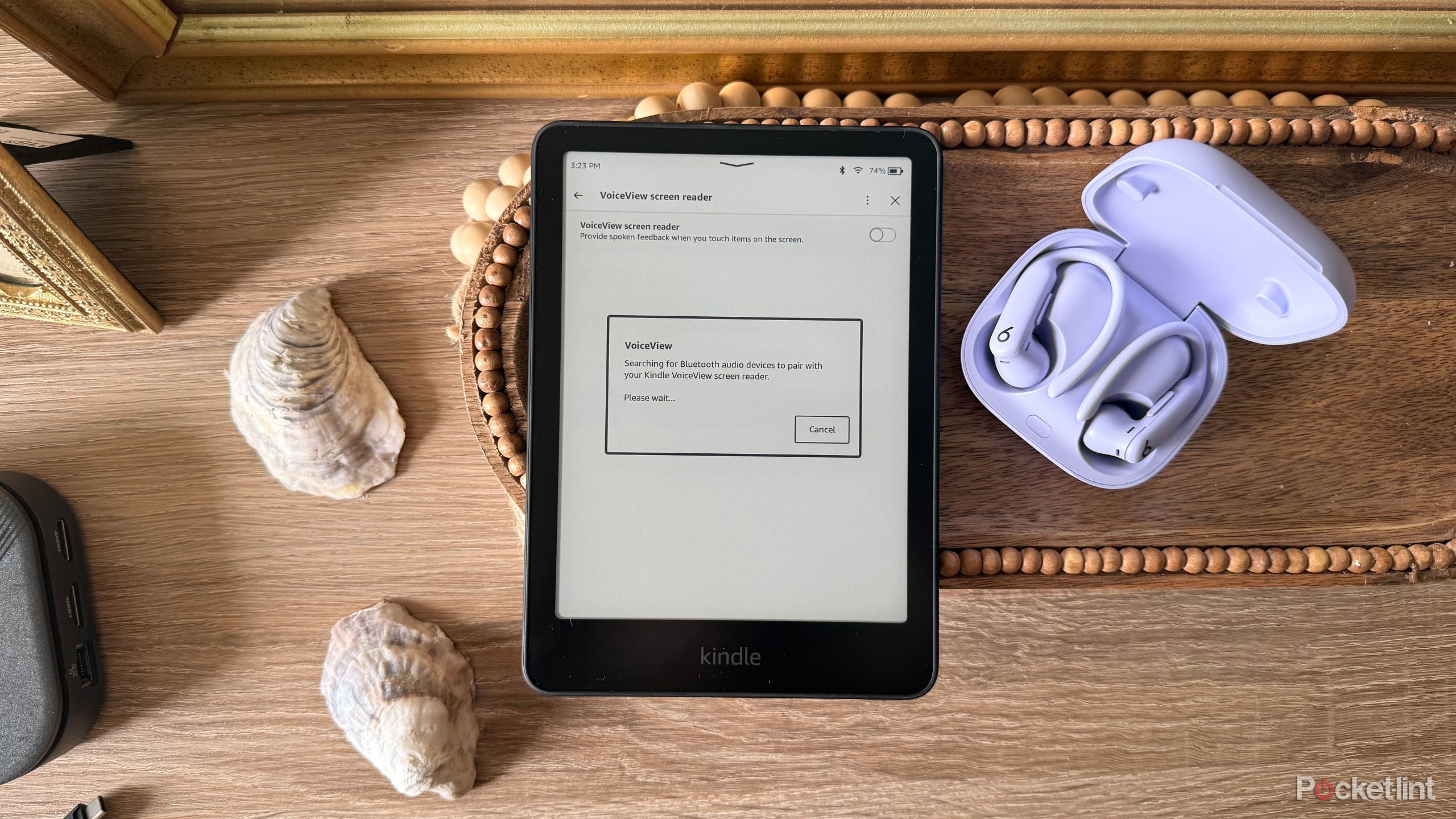 A Kindle Paperwhite and Powerbeats Pro 2. 