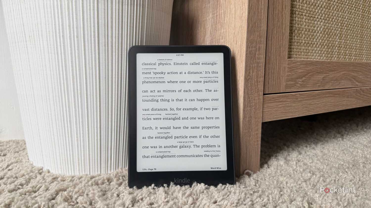 Using Kindle Word Wise. 