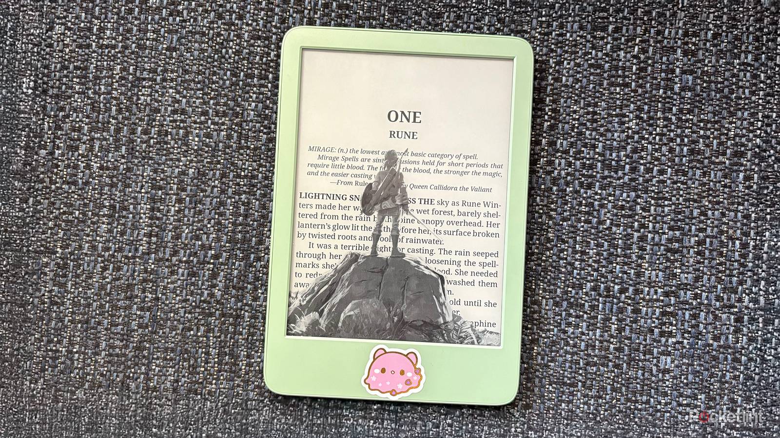 A Zelda background on the kindle 