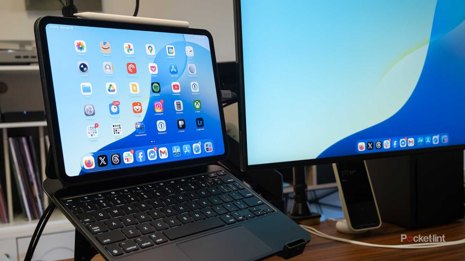 The M5 iPad Pro attached to a 120Hz external display 