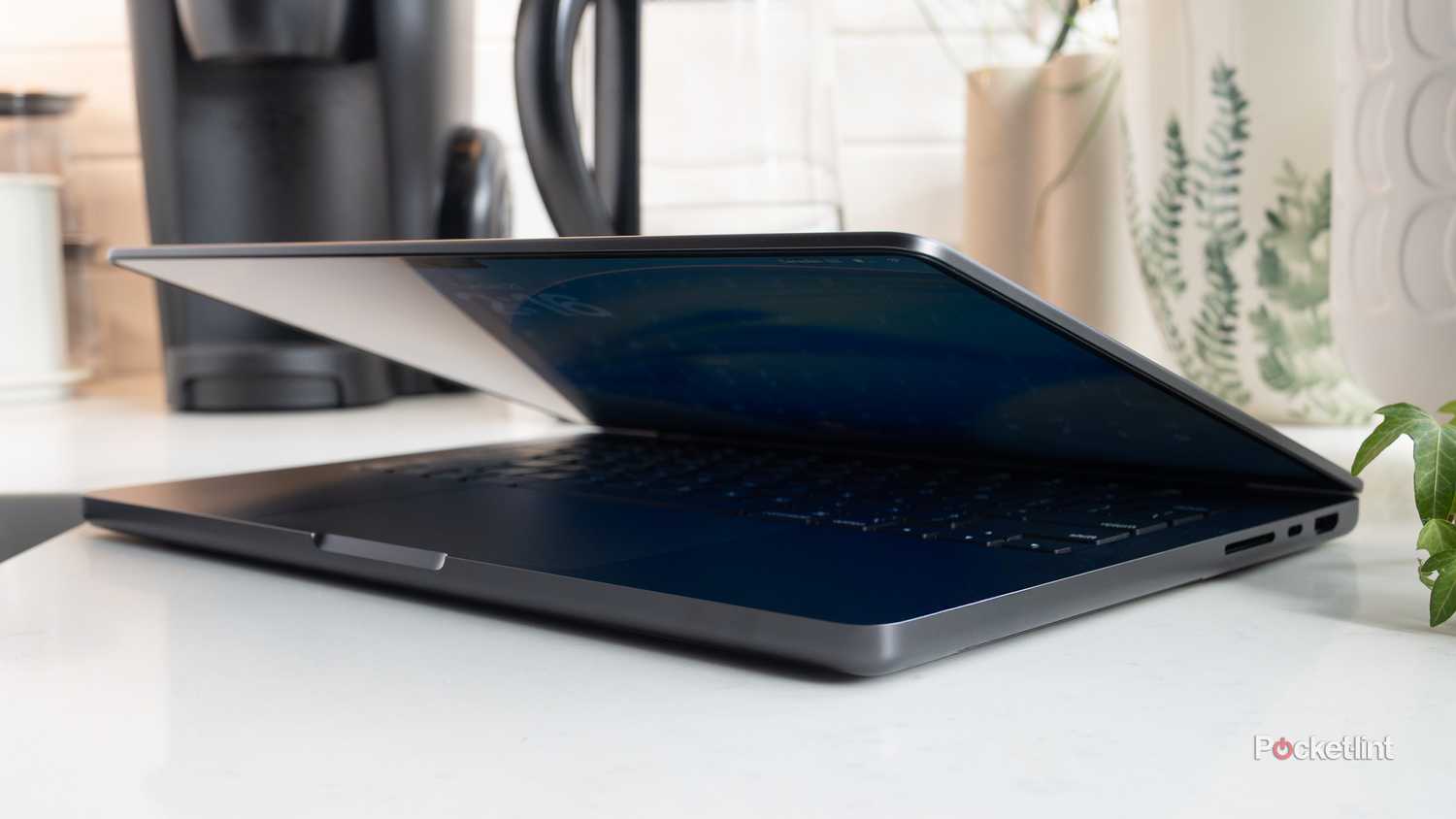 The M5 MacBook Pro with its lid closed 