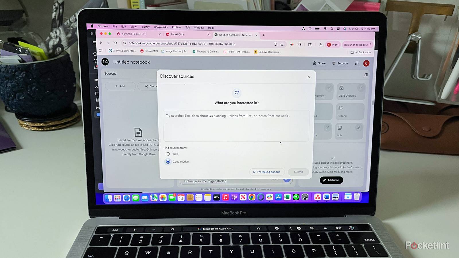 NoteboomLM on a MacBook Pro 