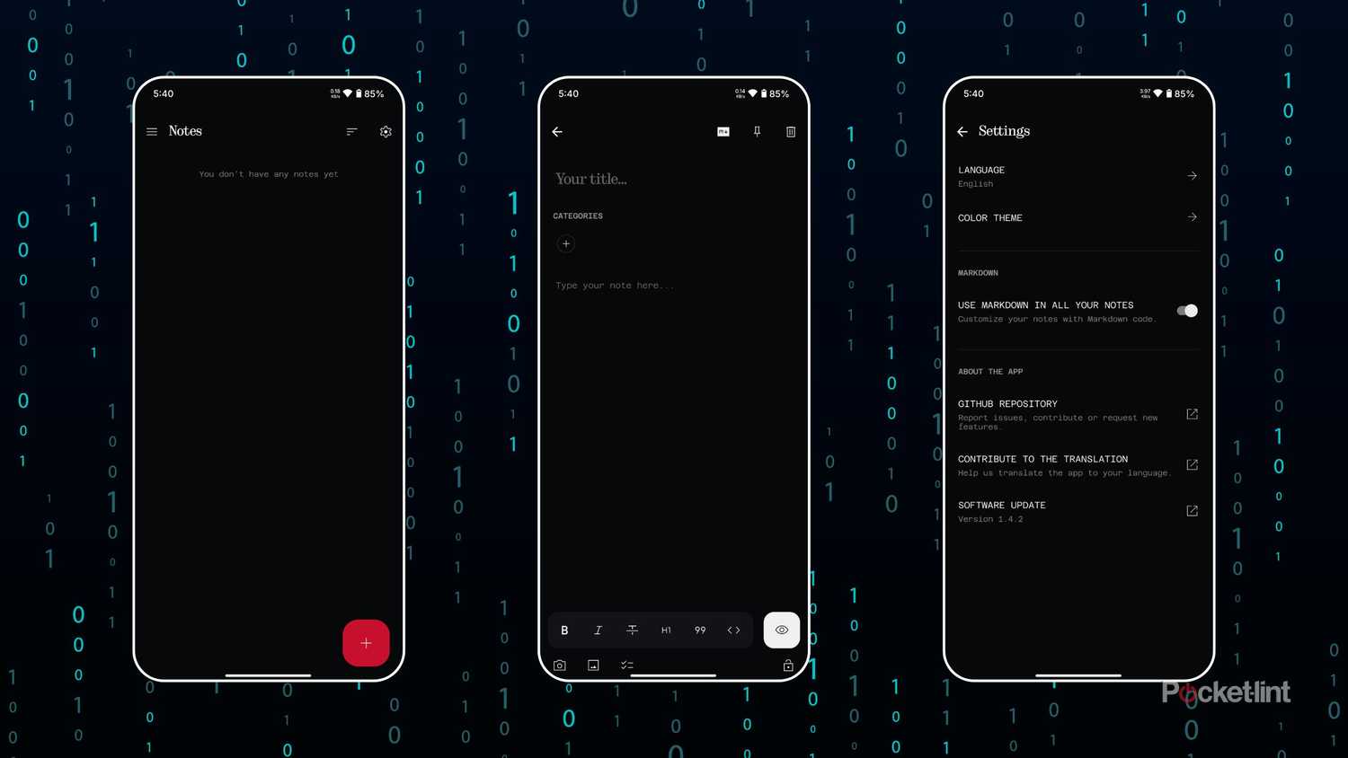 Notes: Notes with Markdown screenshots