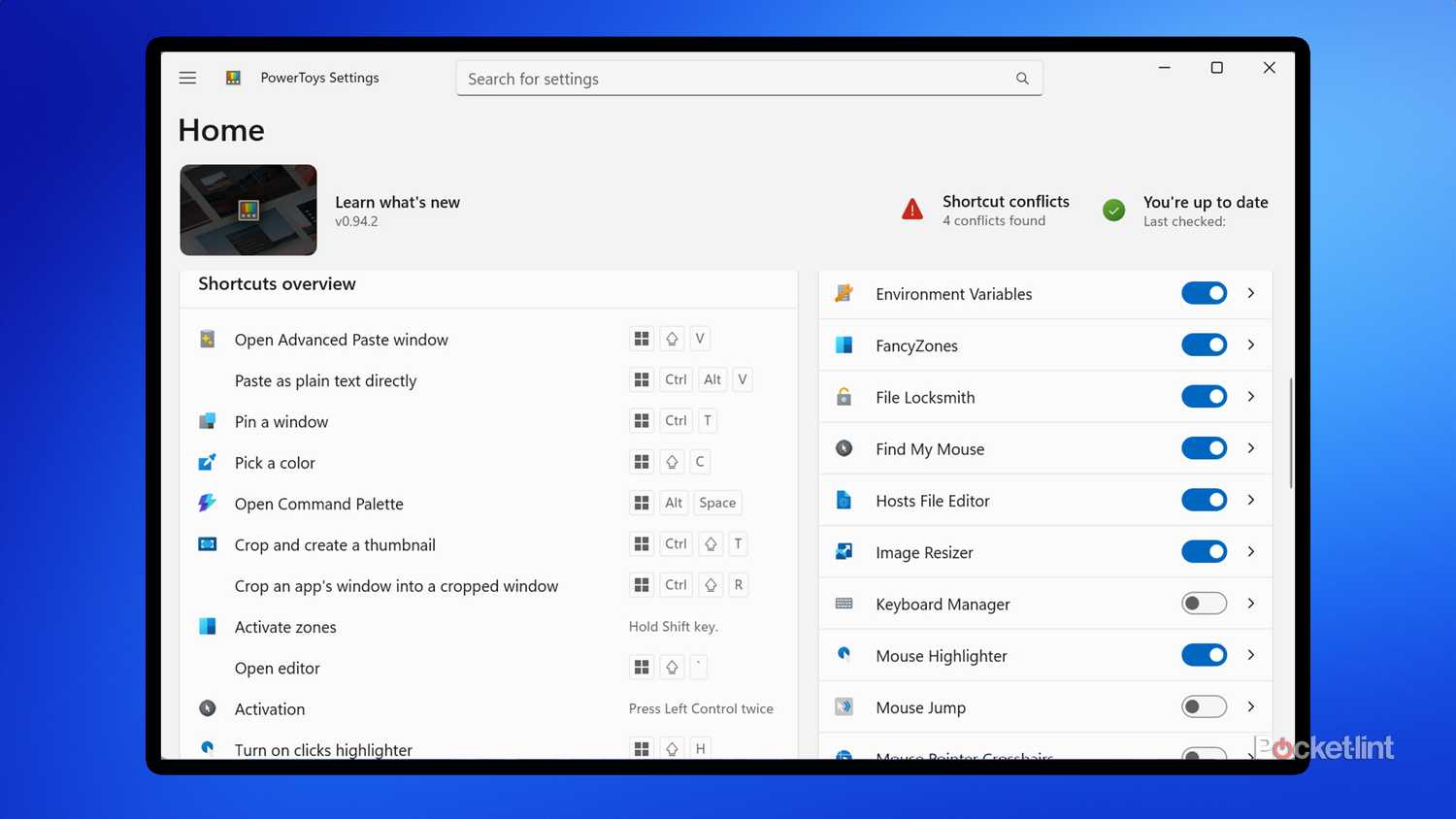 Microsoft PowerToys app.