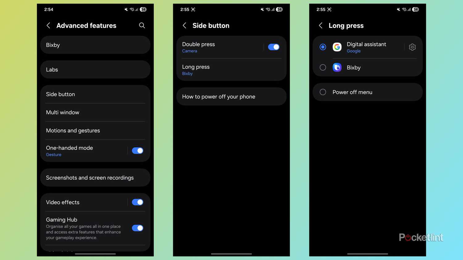 Changing the default digital assistant on Samsung from Bixby to Google Gemini