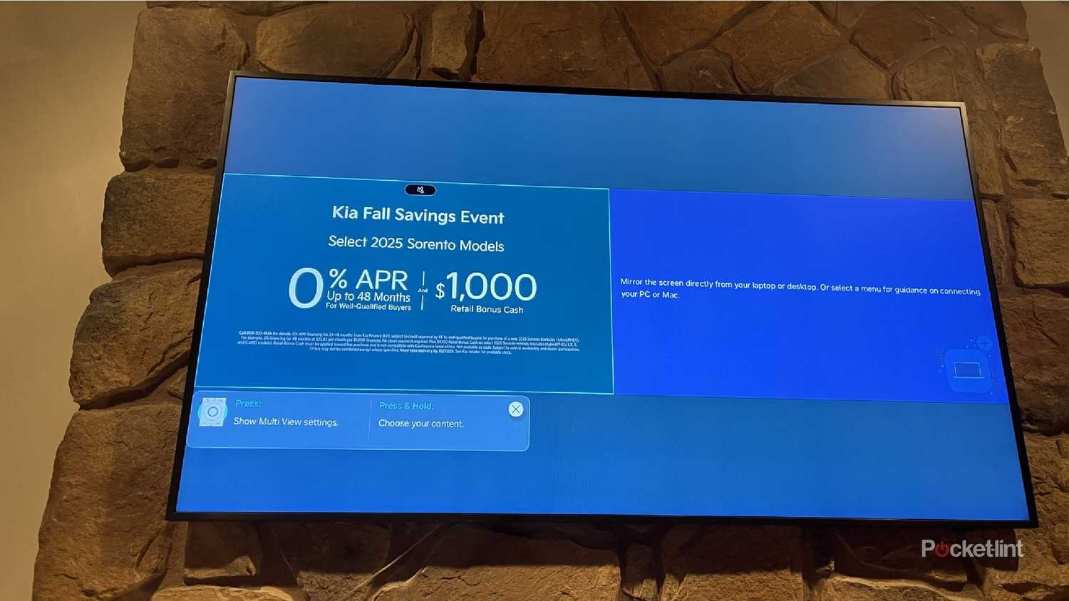 Choosing what inputs for Samsung multi view.