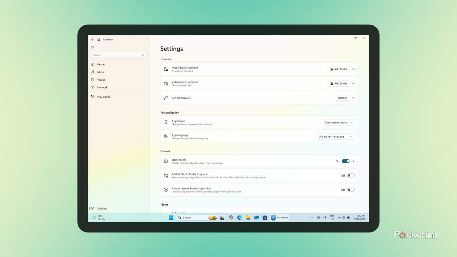 Screenbox Windows 11 app screenshot 2