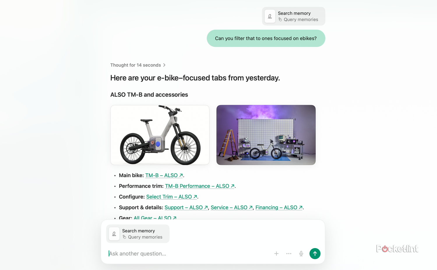 A screenshot of Dia accessing your browser history.