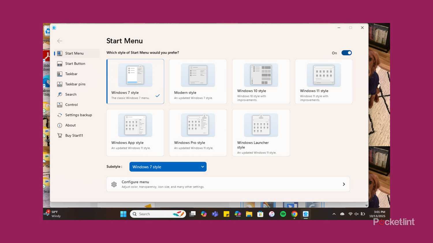 start11 on Windows