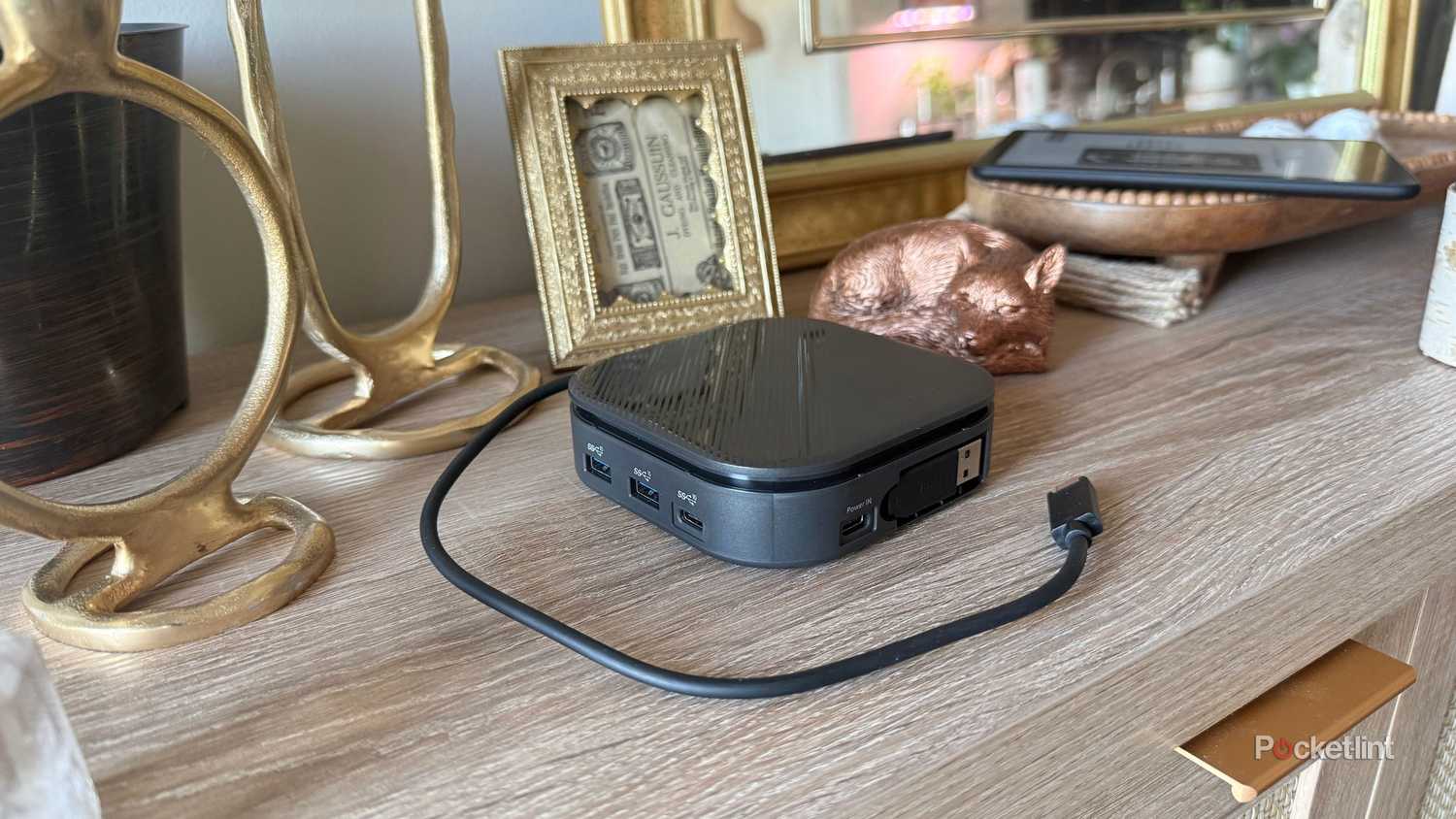 A Targus portable dock. 