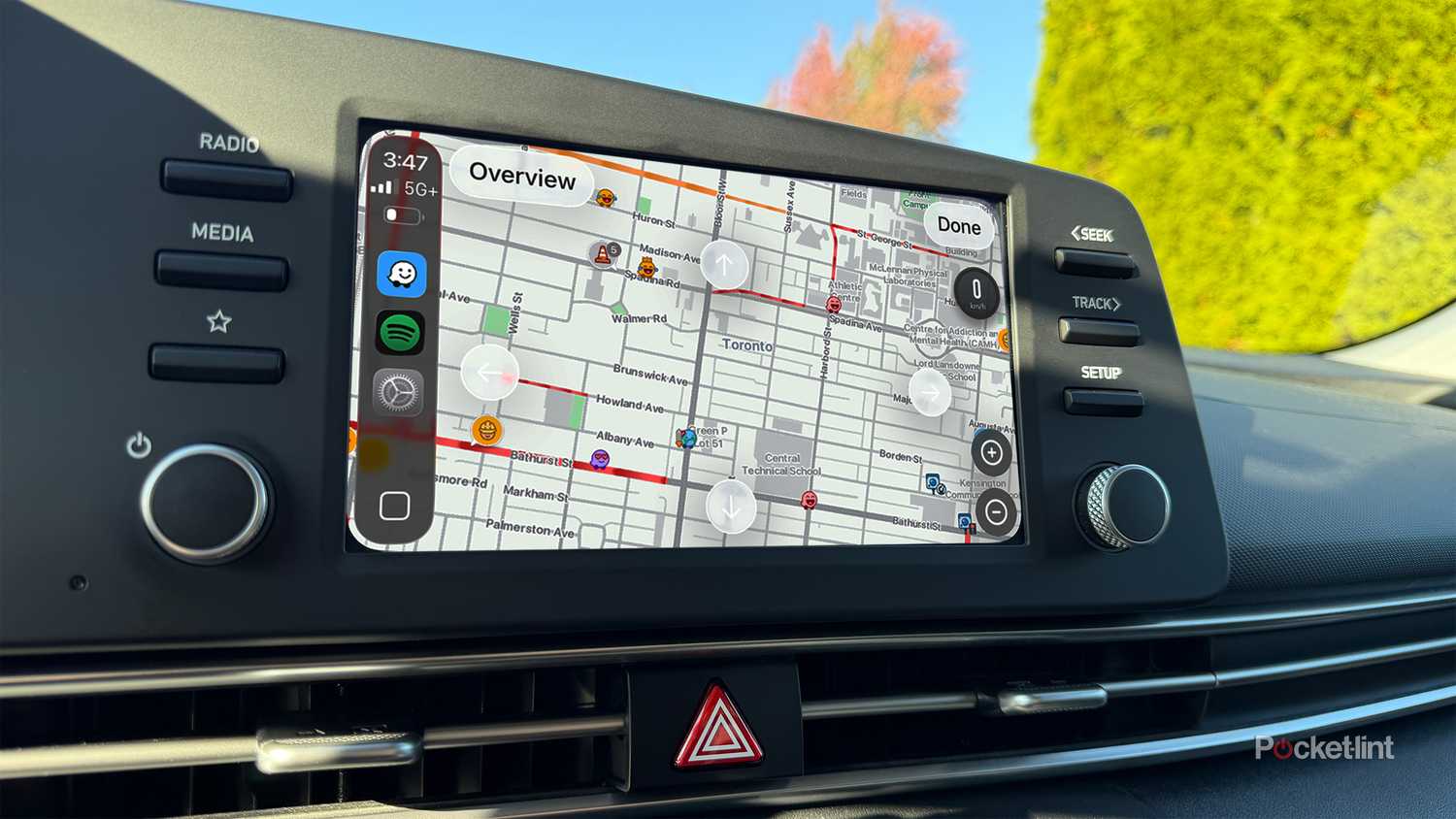 Waze on Apple CarPlay.