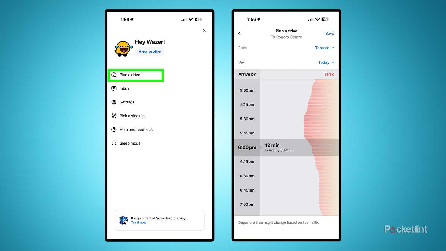 Waze Plan a drive feature.