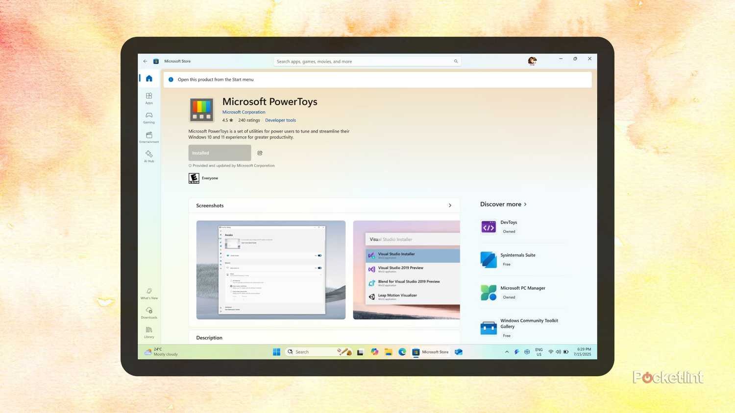 Windows 11 PowerToys Microsoft Store
