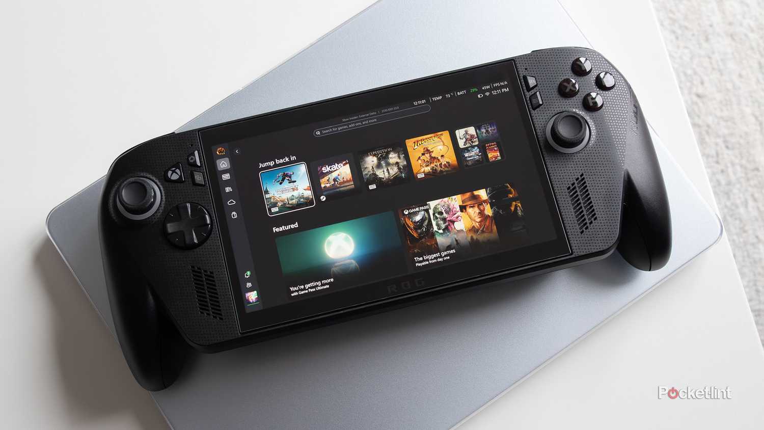 Xbox Ally X with the Xbox interface on it