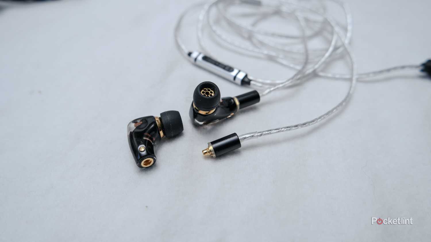 Campfire Audio Axion showing the connector and inline microphone