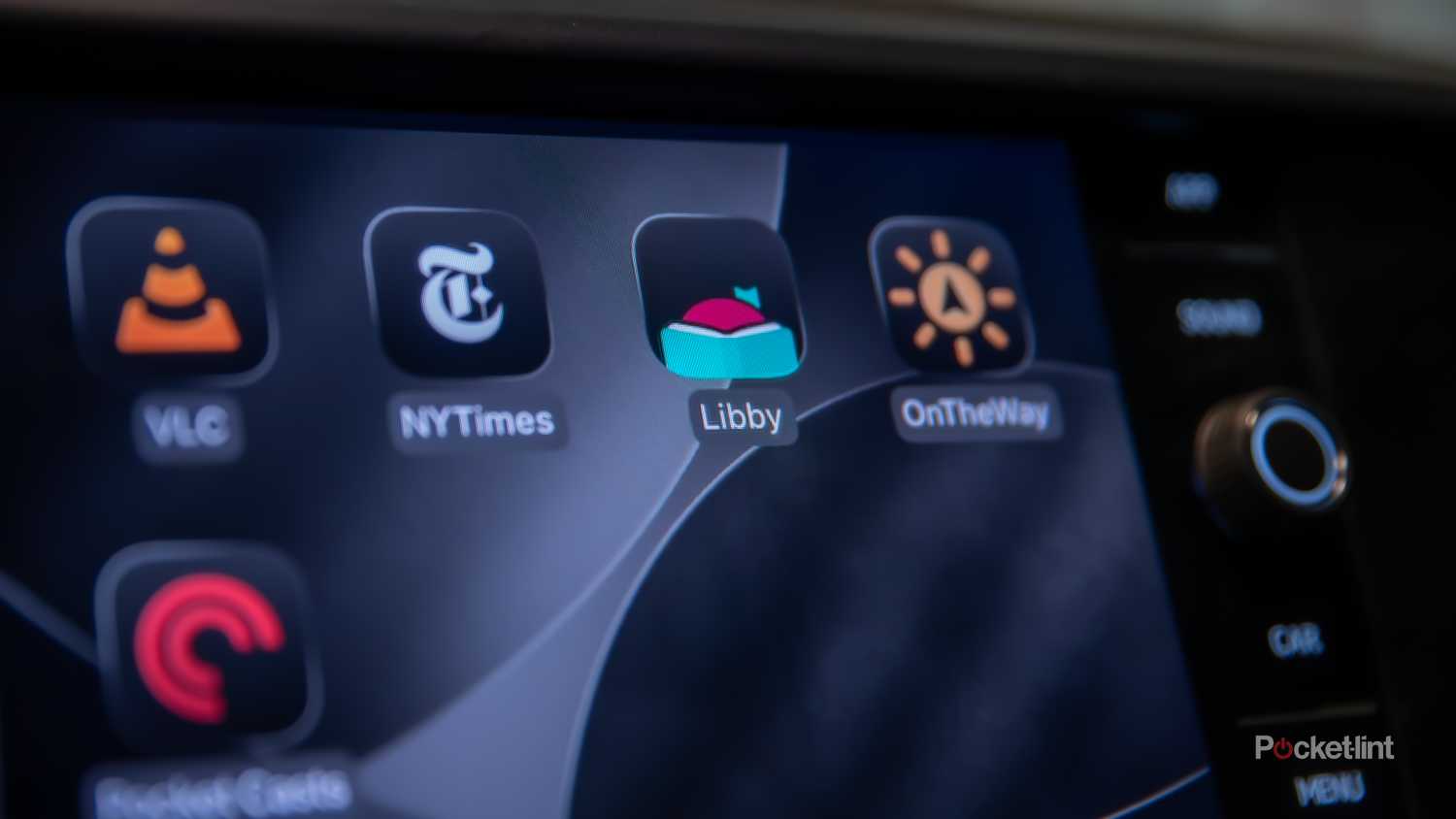 A still photo of the Libby app on the Apple CarPlay home screen. 