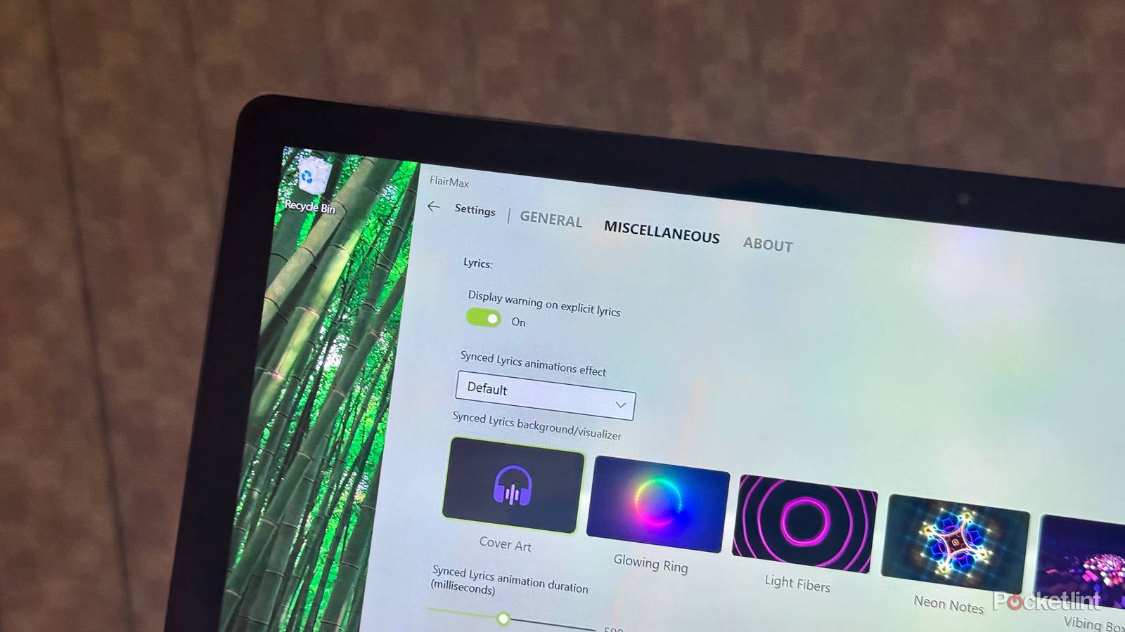 FlairMax running on a PC.