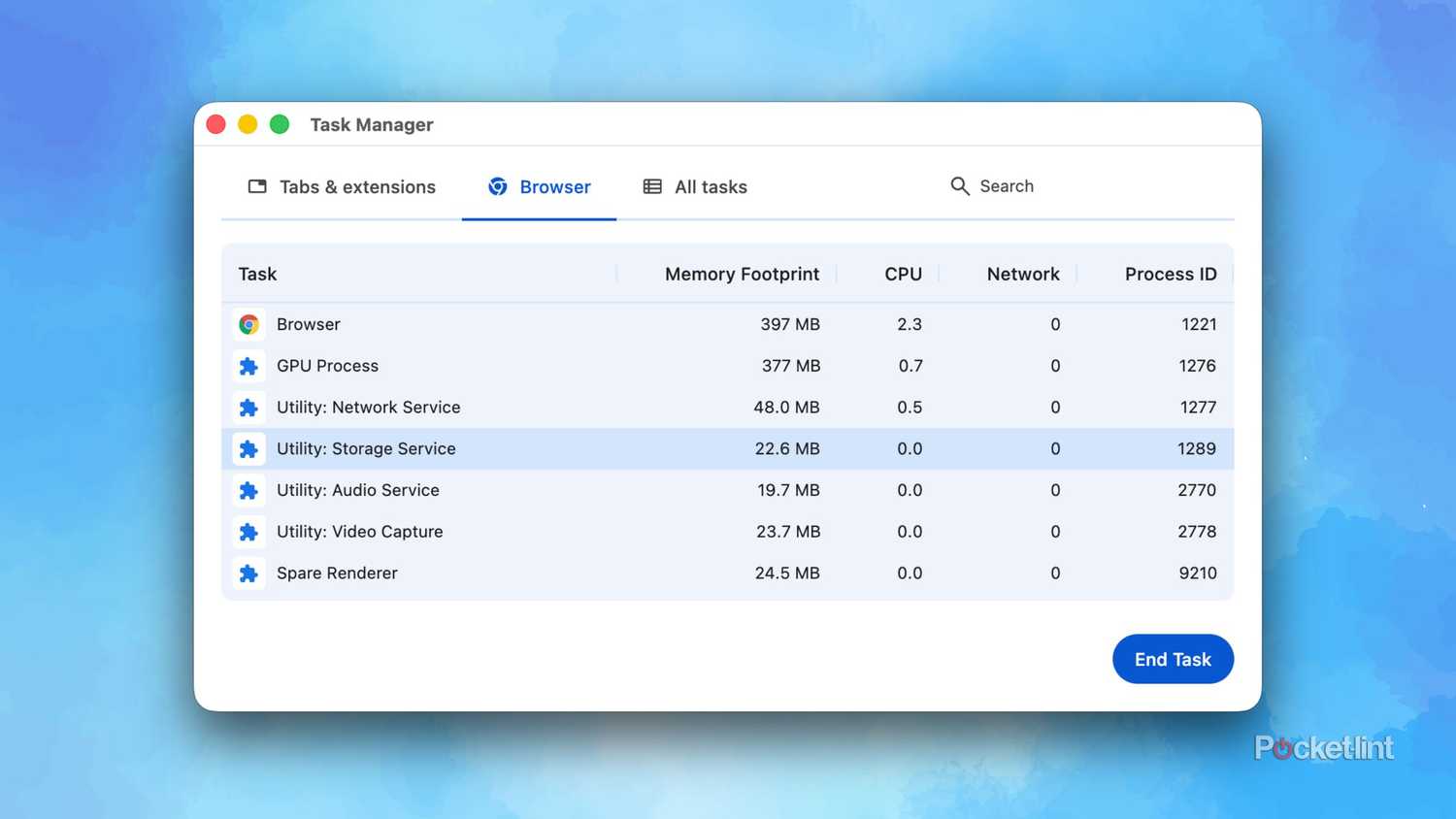 Google Chrome Task Manager screenshot
