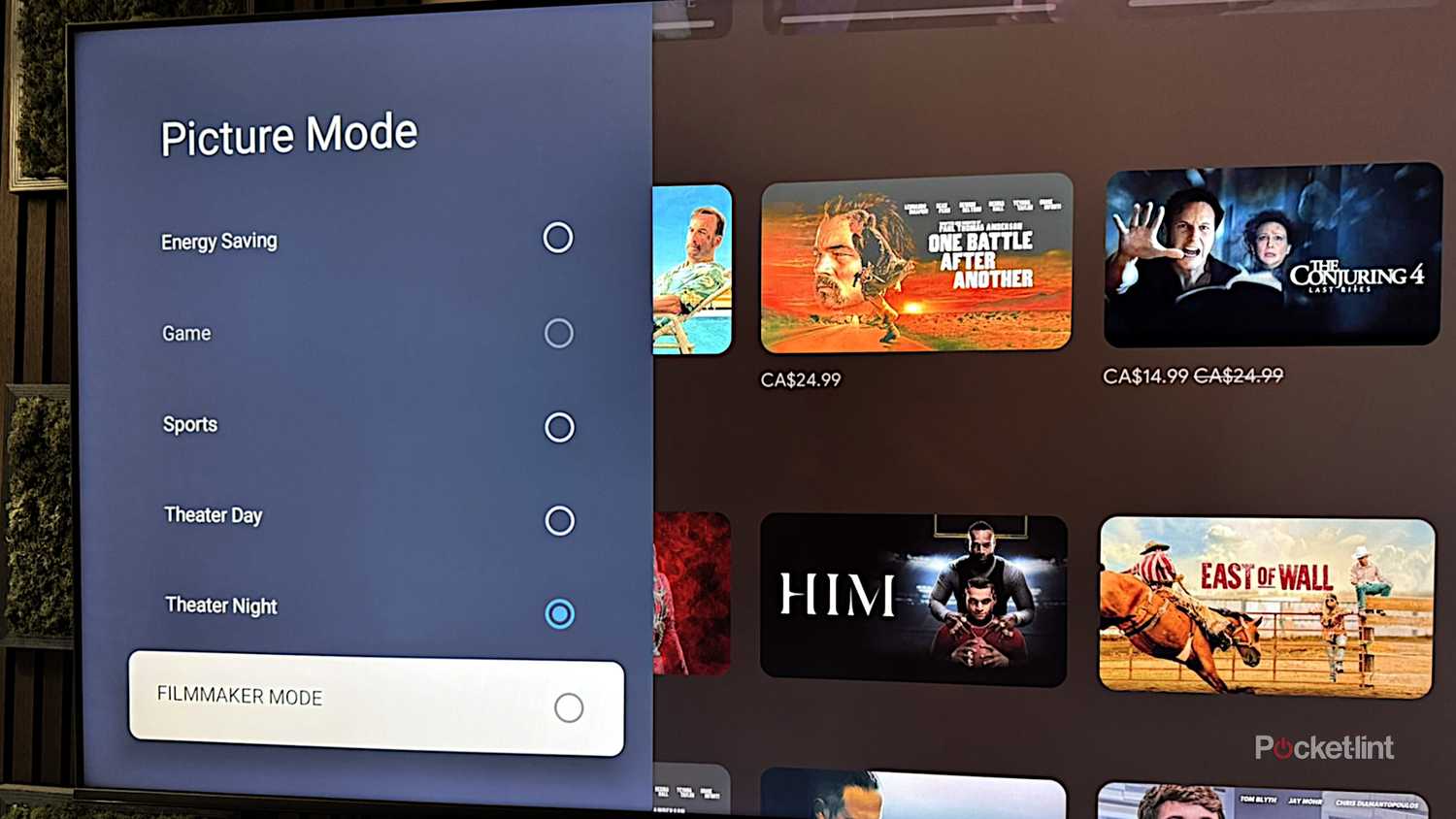 Hisense Google TV에서 사진 모드를 설정합니다.