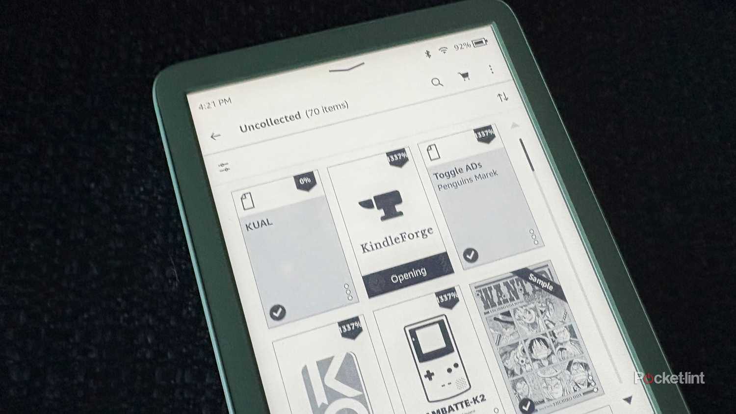 A jailbroken Kindle